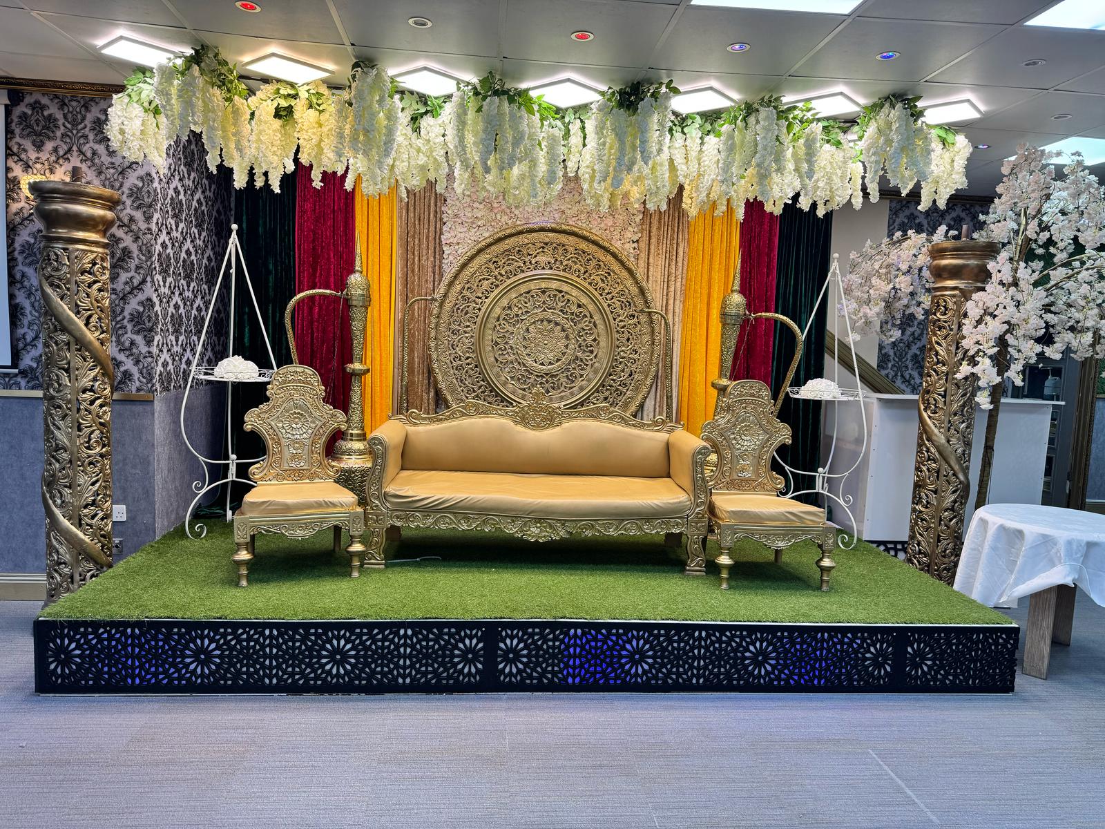 Golden Wedding Stage decor